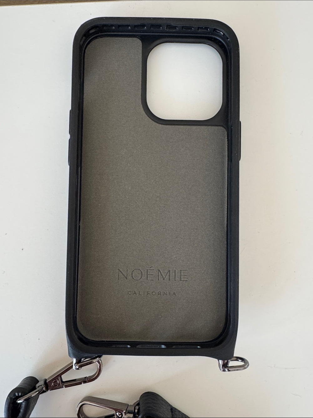 Noemi’s Black Napa Leather Crossbody & Wallet Phone Case with Strap 13 Pro - Picture 2 of 10